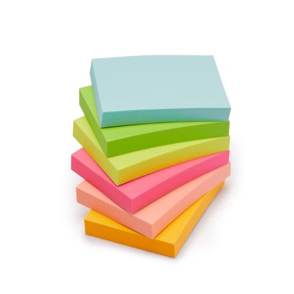 Mini Rectangular Sticky Notes, 1.5x2 Inches, Bright Colors Self-Stick Pads, Easy to Post for Home, Office, Notebook, 70 sheets/Pad, Pack of 24